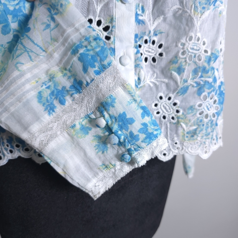Loveshackfancy Mauro Blouse Button Down Floral Pr… - image 5